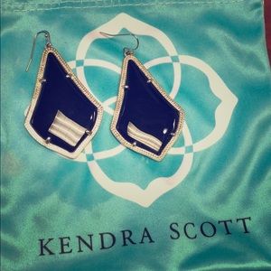 Kendra Scott Alex Earrings in Black Opaque Glass